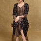 Black Cotton Ajrakh Combination Kurta