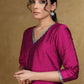 Ethnic Cotton Silk A-Line Kurti Highlighted with Gotta Patti - Coord Pant Optional