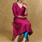 Ethnic Cotton Silk A-Line Kurti Highlighted with Gotta Patti - Coord Pant Optional