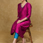 Ethnic Cotton Silk A-Line Kurti Highlighted with Gotta Patti - Coord Pant Optional