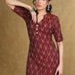 Trendy Ikat Straight Cut Kurta