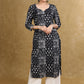 Easy To Wear Cotton Black Patch Work Printed Kurta