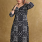 Easy To Wear Cotton Black Patch Work Printed Kurta