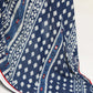 Lightweight Indigo Cotton Saree with Mirror work Detailing and White Border