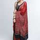 Exclusive Red Modal Silk Saree with Striped Pattern