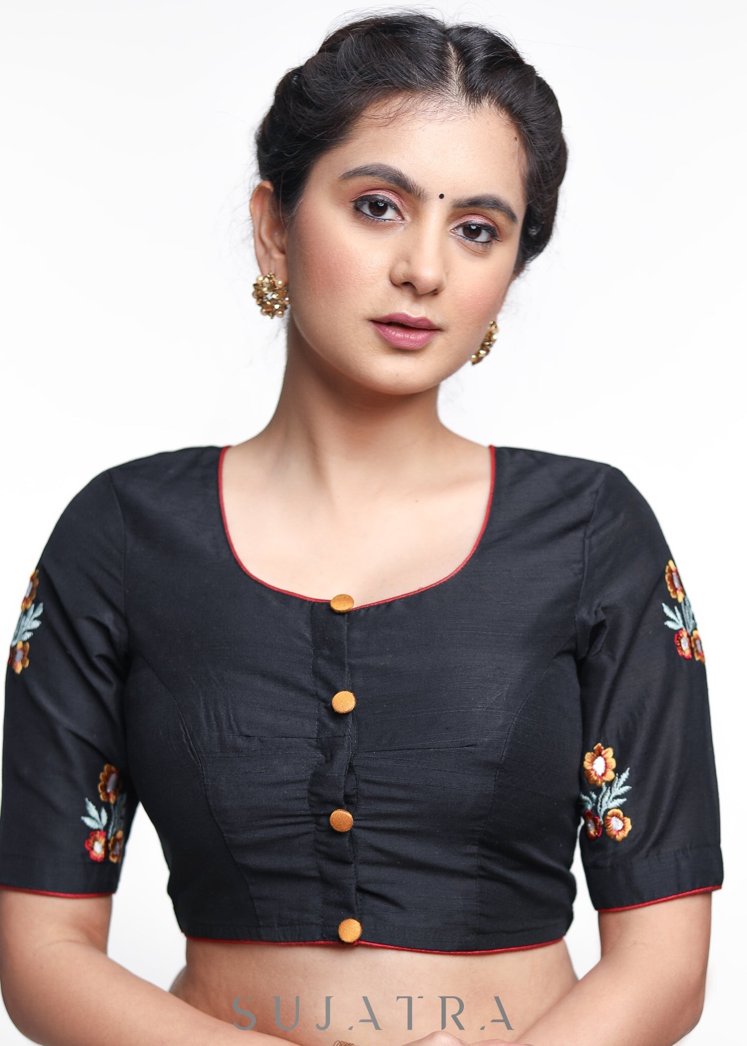 Classy Cotton Silk Embroidered Blouse