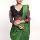 Black Multicolour Ikkat Combination Cotton Blouse