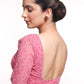 Peach Georgette Embroidered Blouse