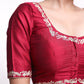 Magenta Cotton Silk Embroidered Blouse