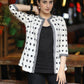 Stylish White Cotton Ikat Jacket