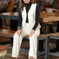 Classy White Cotton Waist Coat with Pant Optional