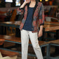 Exclusive Cotton Patchwork Jacket with Navy Blue Inner