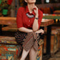 Trendy Black Indo-Western Ajrakh Formal Skirt with Optional Cotton Shirt