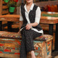 Trendy Formal Black Ikat Waistcoat with Optional Pant
