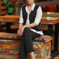 Trendy Formal Black Ikat Waistcoat with Optional Pant
