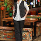 Trendy Formal Black Ikat Waistcoat with Optional Pant