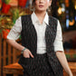 Trendy Formal Black Ikat Waistcoat with Optional Pant