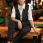 Trendy Formal Black Ikat Waistcoat with Optional Pant