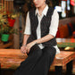 Trendy Formal Black Ikat Waistcoat with Optional Pant