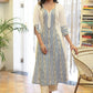 Smart White Cotton Kurta with Beautiful Striped Ikat Combination - Pant Optional