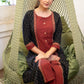 Exclusive Ikat & Ajrakh Combination Kurta with Front Cotton Pannel - Pant Optional