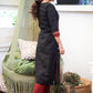 Exclusive Ikat & Ajrakh Combination Kurta with Front Cotton Pannel - Pant Optional