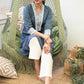 Beautiful Pure Cotton Cobalt Blue with Striped Star Collar Kurta - Pant Optional