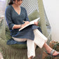 Smart Pure Cotton Navy Blue Striped Straight Cut Kurta Highlighted with Beautiful Lace - Pant Optional