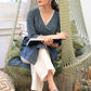 Smart Pure Cotton Navy Blue Striped Straight Cut Kurta Highlighted with Beautiful Lace - Pant Optional