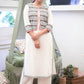 Trendy Gray Striped Jacket Styled Cotton White Straight Cut Kurta - Pant Optional