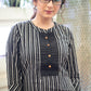Trendy Cotton Black and White Striped Kurta - Pant Optional