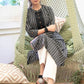 Trendy Cotton Black and White Striped Kurta - Pant Optional