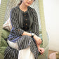 Trendy Cotton Black and White Striped Kurta - Pant Optional