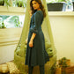 Elegant Cotton Navy Blue Embroidered Kurta - Pant Optional