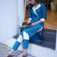 Classy Ikat Jacket Collared Cross Over Kurta - Pant Optional