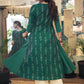 Classy Cotton Green Ikat A-Line Kurta - Pant Optional