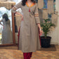 Cotton Turn Collared Kurta with Exclusive Embroidery on Sleeves- Pant Optional
