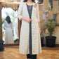 Smart Embroidered Ikat Jacket with Cotton Inner Kurta