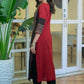 Elegant Maroon Cotton Ajrakh Combination Kurta - Pant Optional