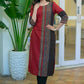 Elegant Maroon Cotton Ajrakh Combination Kurta - Pant Optional