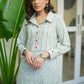 Trendy Cotton Ikat Collared Straight Cut Kurta - Pant Optional