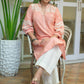 Exclusive Pure Cotton Peach Embroidered Kurta - Pant Optional