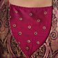 Beautiful Magenta Cotton Silk A-Line Kurta With Attached Banarasi Jacket - Pant Optional