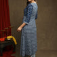 Trendy Indigo Combination A-Line Kurta - Pant Optional
