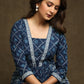 Trendy Indigo Combination A-Line Kurta - Pant Optional