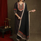 Exquisite Black Cotton Ajrakh Combination Kurta Pant Set - Dupatta Optional