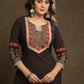 Exquisite Black Cotton Ajrakh Combination Kurta Pant Set - Dupatta Optional