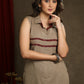 Trendy Beige Cotton Collared Ikat Combination Kurta - Pant Optional