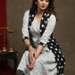 Elegant Pure Ivory And Black Double Ikat Shrug - Kurta Optional