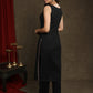 Black Ikat Combination Kurta With Ikat Jacket - Pant Optional